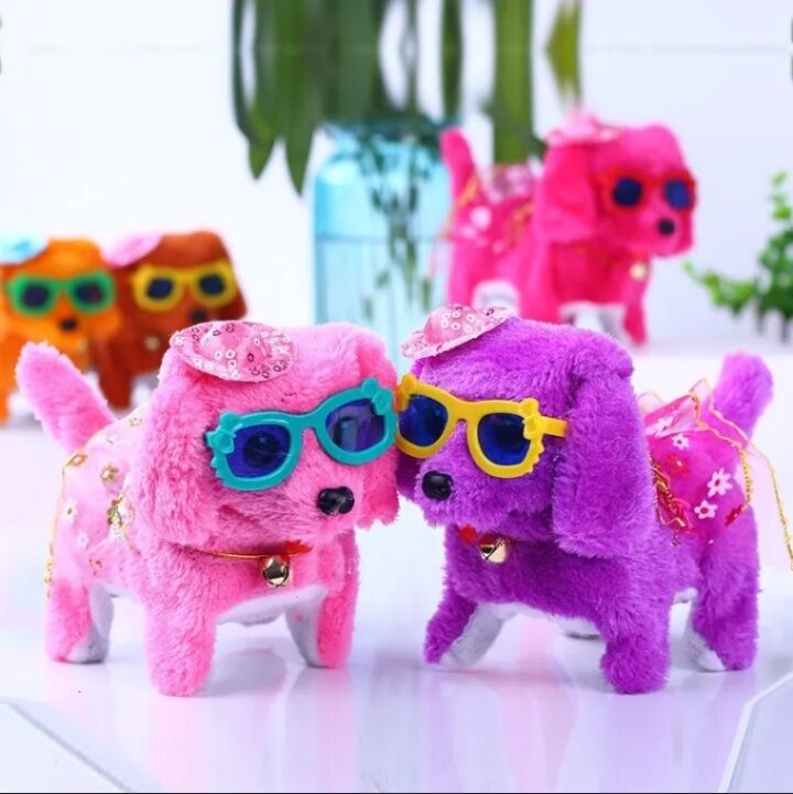 《HCM》Chó bông mini biết đi , biết sủa, đồ chơi cute chạy pin cho bé cực dễ thương