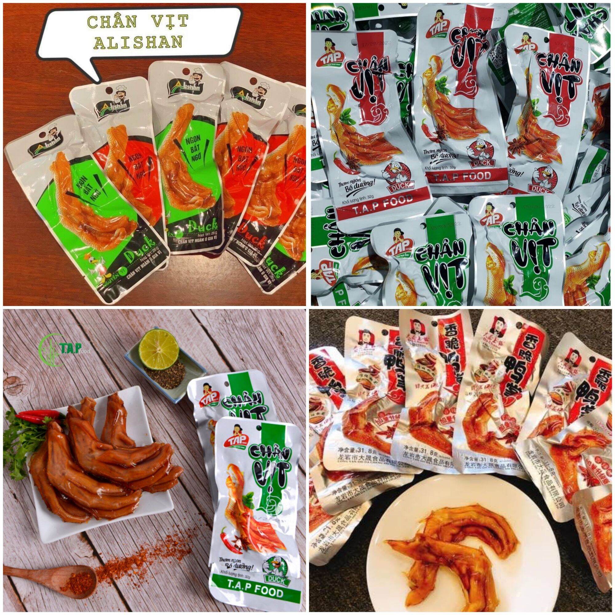 Túi 30 chân vịt dacheng chân vịt tap food chân vịt alishan cay tự chọn