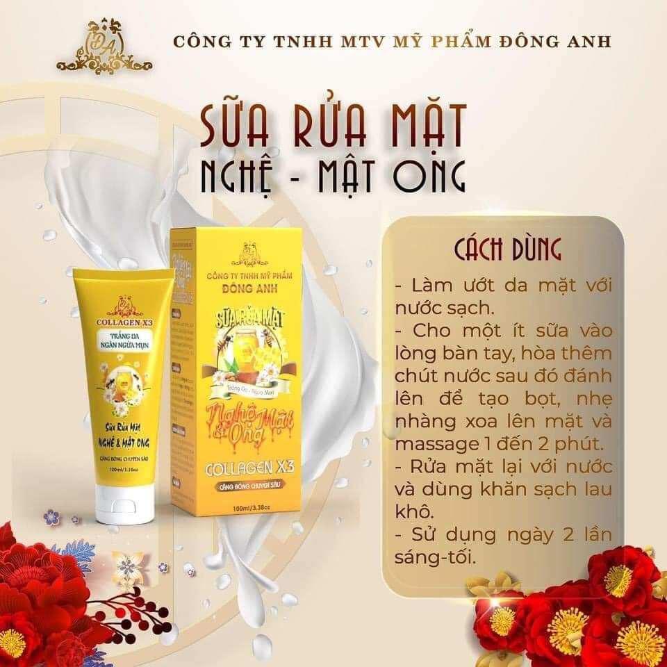 Sữa rửa mặt nghệ mật ong