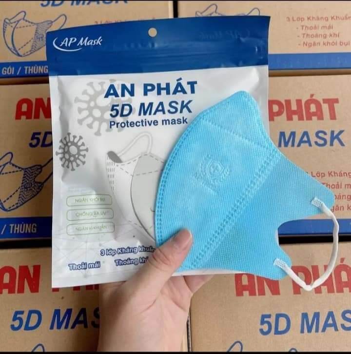 Freship max Bán sỉ thùng 200 chiếc Khẩu trang 5D Mask An Phát (Set 200 cái)