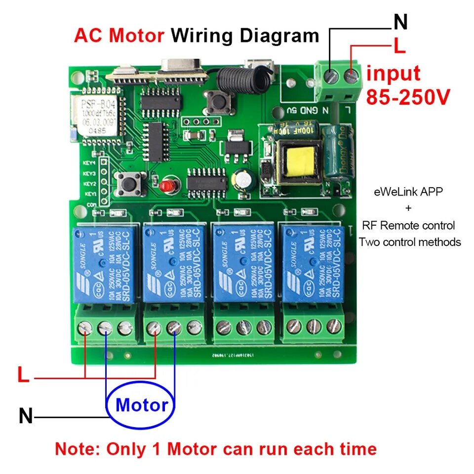Universal DC 5v 12v 24V power 433 WiFi smart switch real-time timer