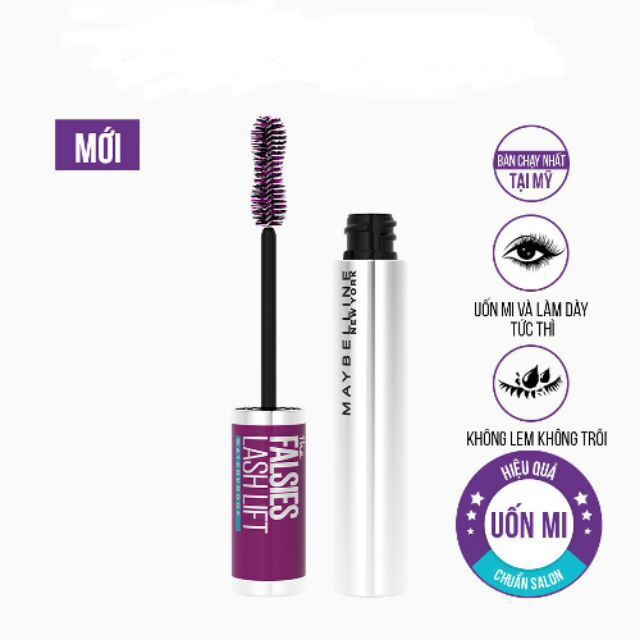 Mascara uốn mi, nâng mi và làm dày mi maybelline new york falsies lash lift 8.6ml