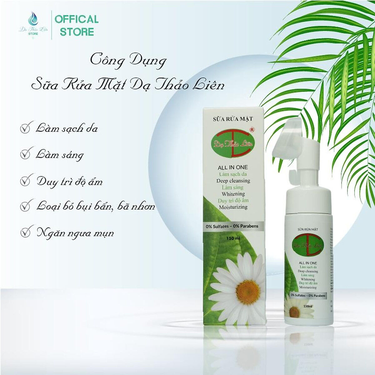 sữa rửa mặt dạ thảo liên 150ml
