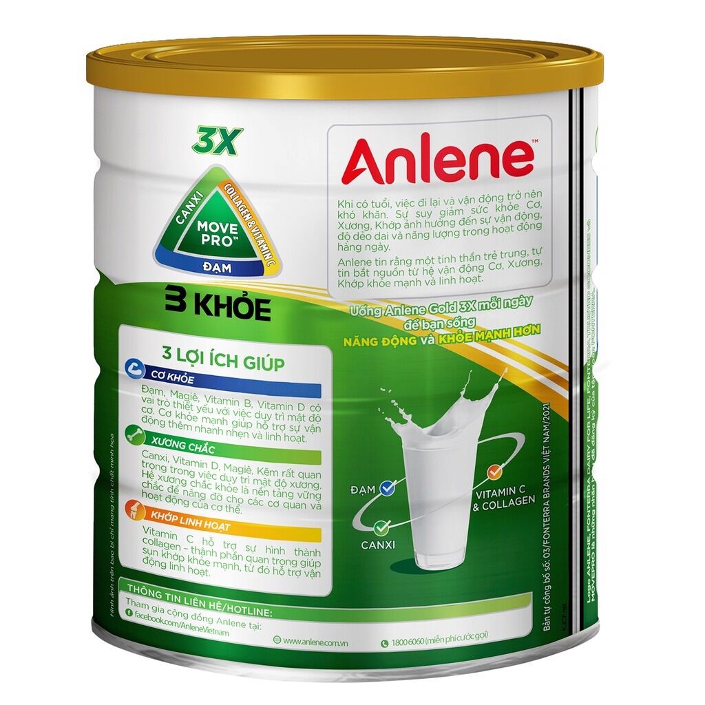 Sữa bột Anlene Gold Movepro Vani 800g