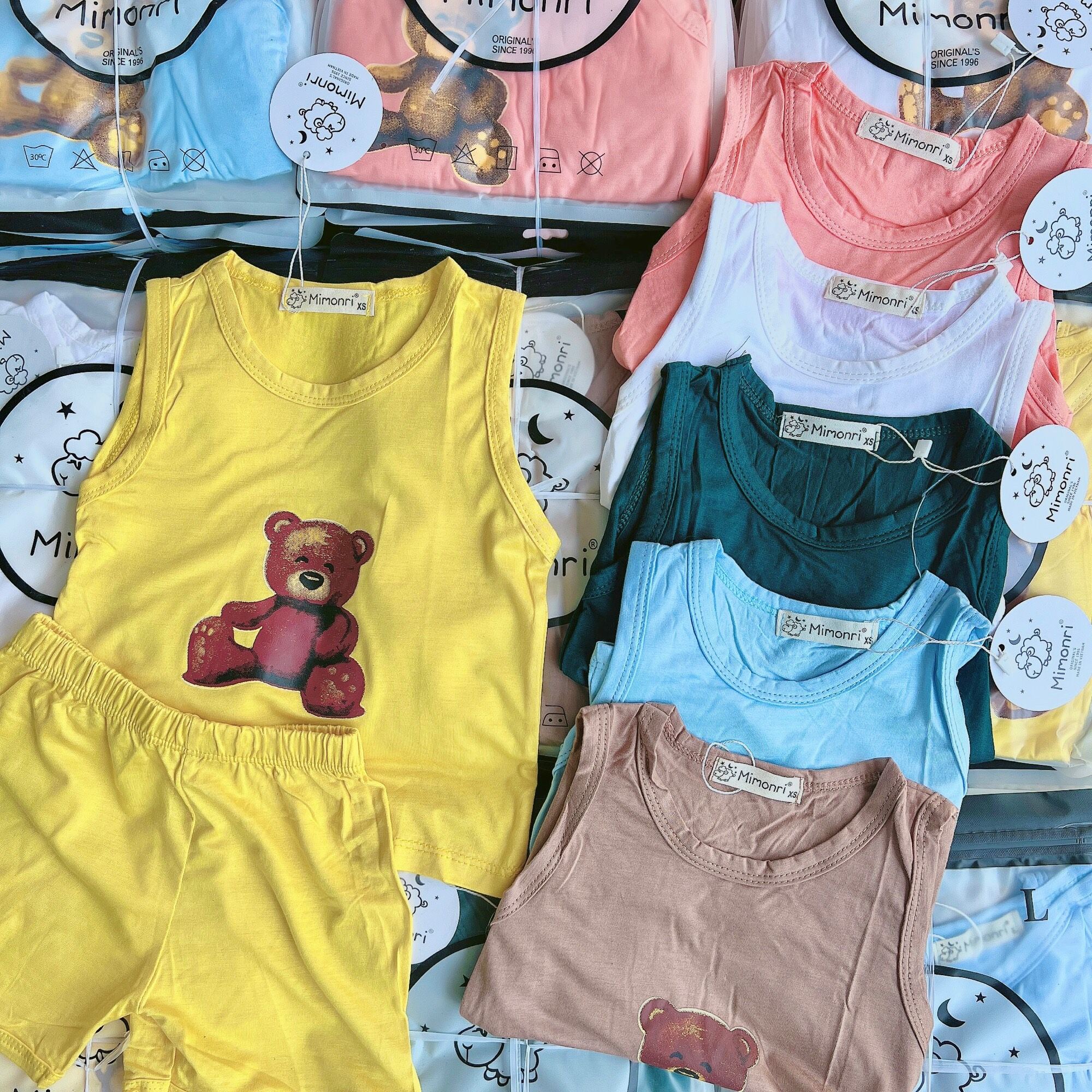 Bộ thun lạnh ba lỗ Mimori cho bé 5-18kg