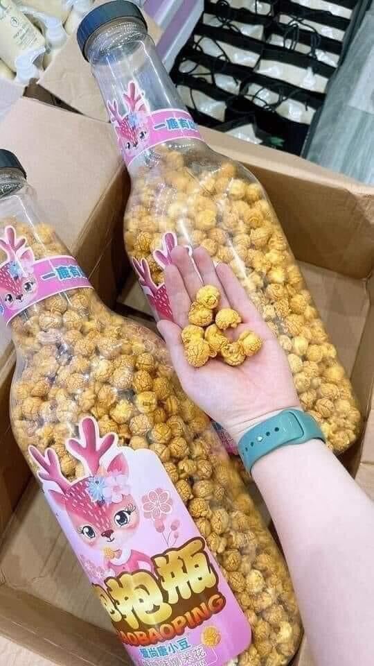 [Món ngon cho bé] Bỏng ngô khổng lồ chai 1200gr