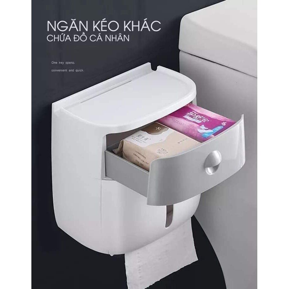Hộp đựng giấy vệ sinh 2 ngăn ECOCO