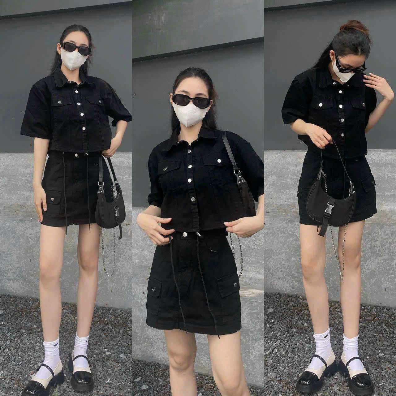 (SHOP TÁO ĐỎ BIGSIZE 50KG ĐẾN 90KG) set váy kaki thun