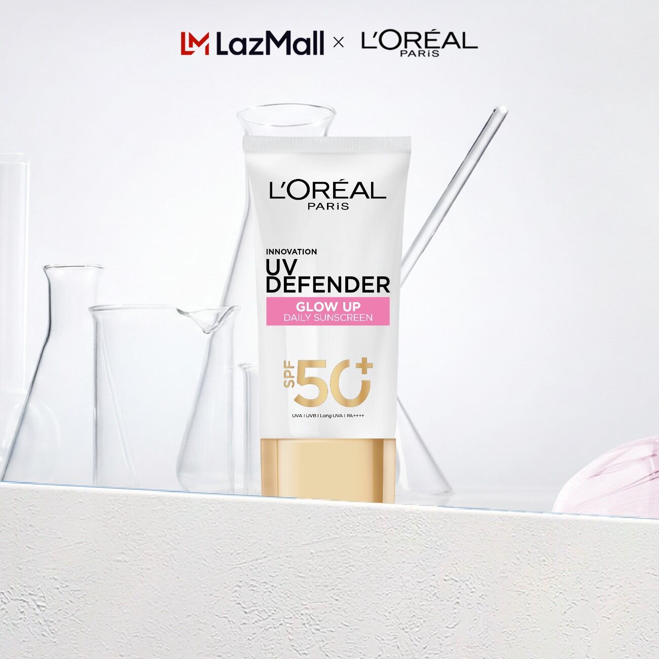 Kem chống nắng Nâng tông Giảm thâm Mịn Nhẹ Bảo vệ da Chống Lão hóa L’Oreal Paris UV Defender SPF 50+ PA++++ 50ml​