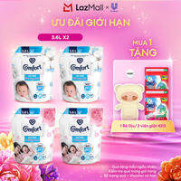 Combo 2 Túi Nước Xả Vải Comfort Dịu Nhẹ Thơm Hương phấn/Dịu êm cho Cả Gia Đình 3.6L