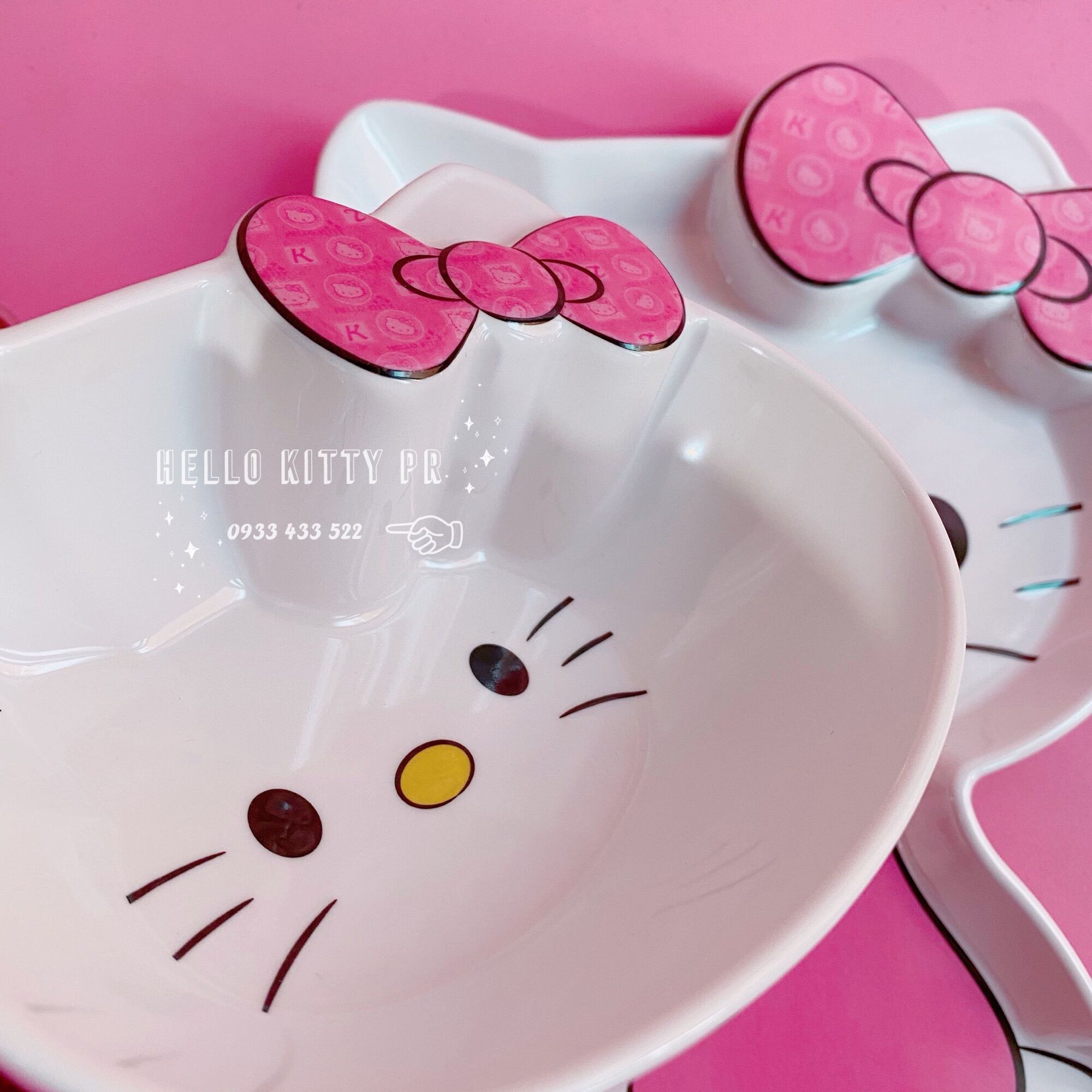 Chén dĩa 3D Hello Kitty