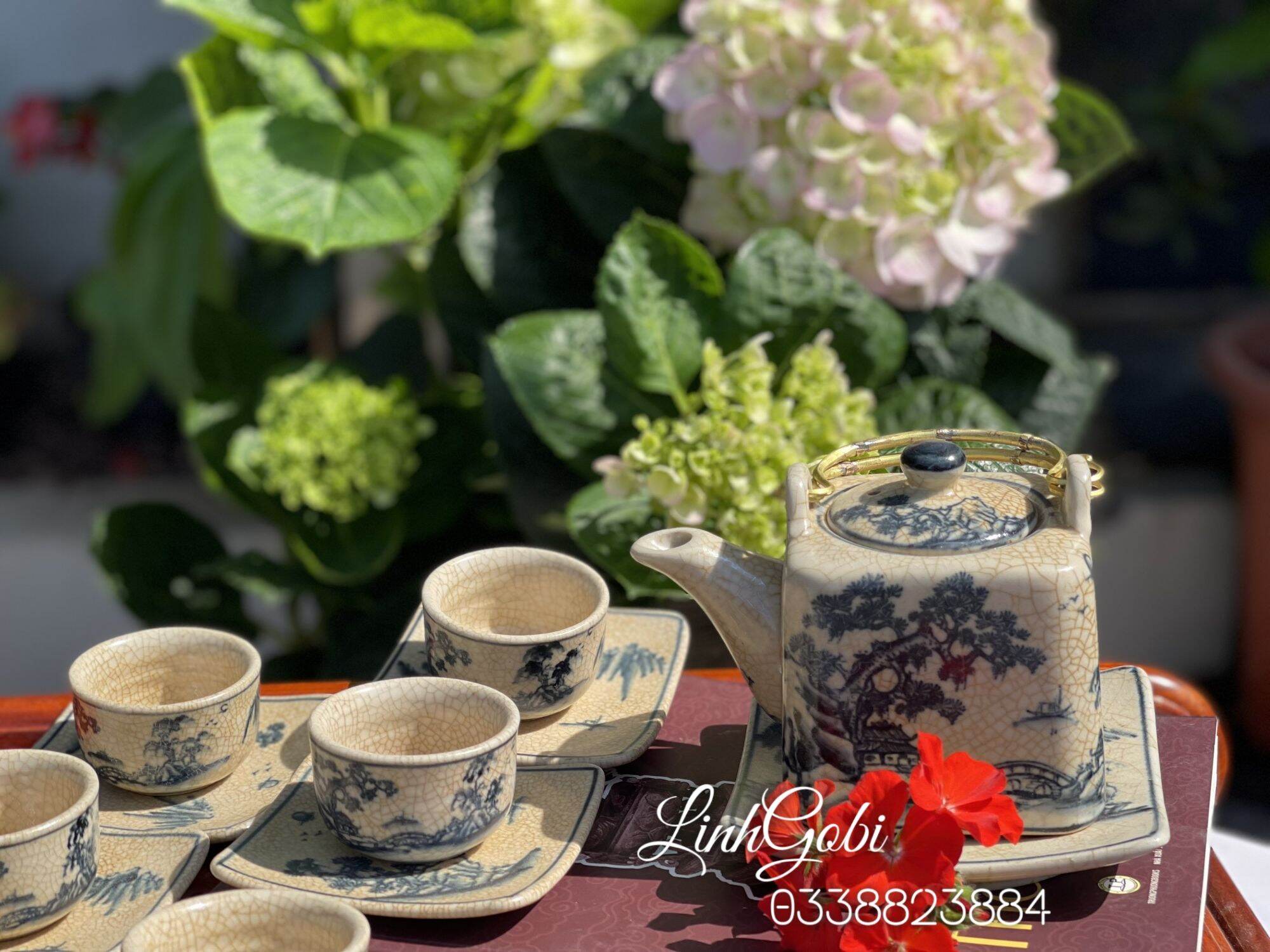 Ấm chén Men Rạn , Ấm chén Bát Tràng , ấm chén cổ