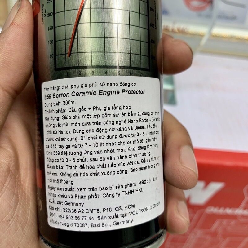 30ML Phụ gia nhớt Voltronic E59 Motor-Schutz Engine Protector Phủ Sứ Ceramic Động Cơ