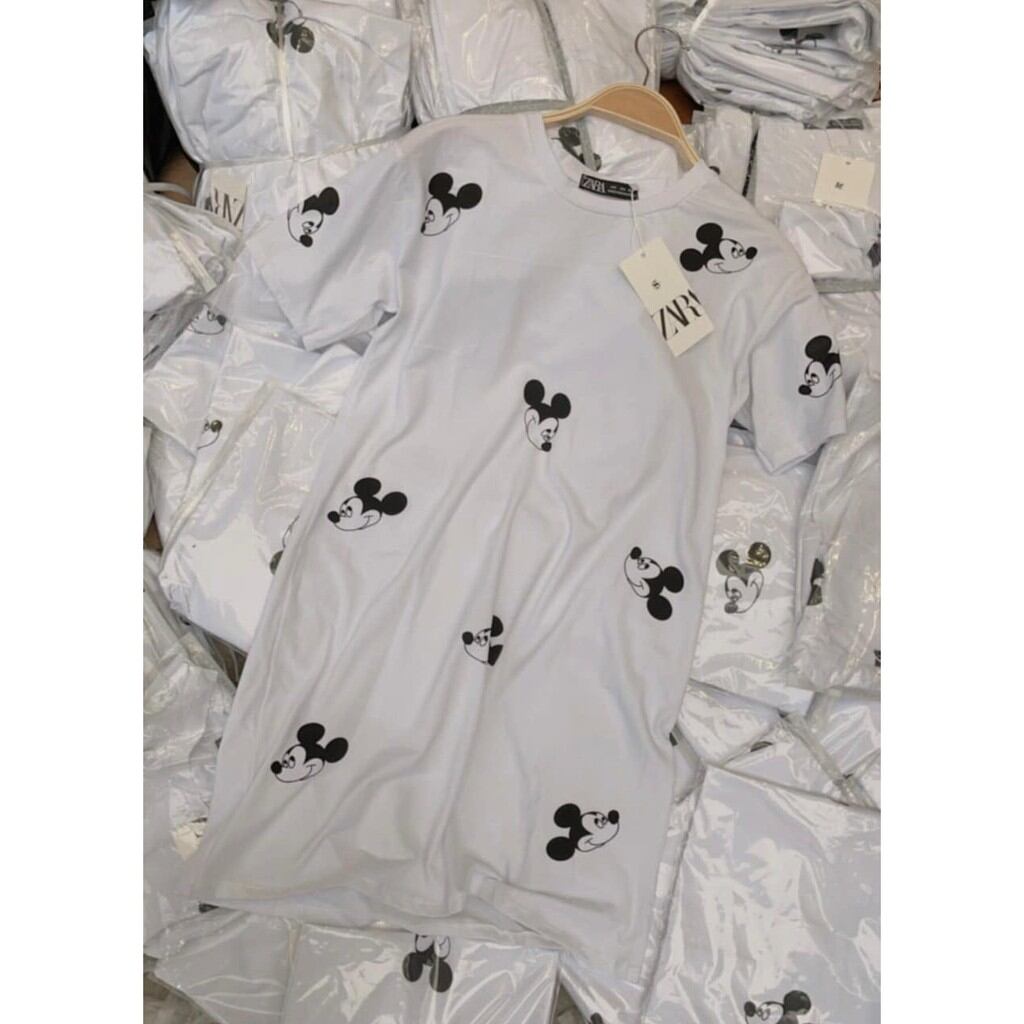 Áo mickey trắng dài cho c ce