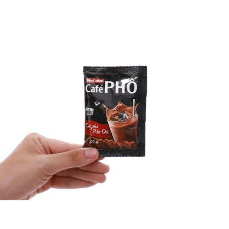 (COMBO 2 HỘP)_2 HỘP CAFE PHỐ SỮA ĐÁ MACCOFFEE 240 GR (10 GÓI*24GR)