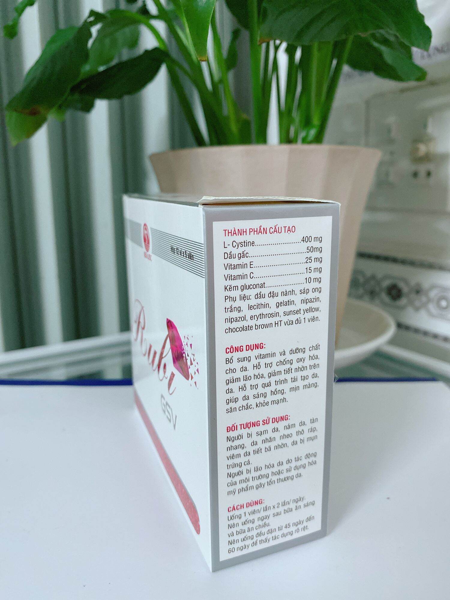 VIÊN UỐNG HỖ TRỢ ĐẸP DA RUBI GSV (HỘP 60 VIÊN)