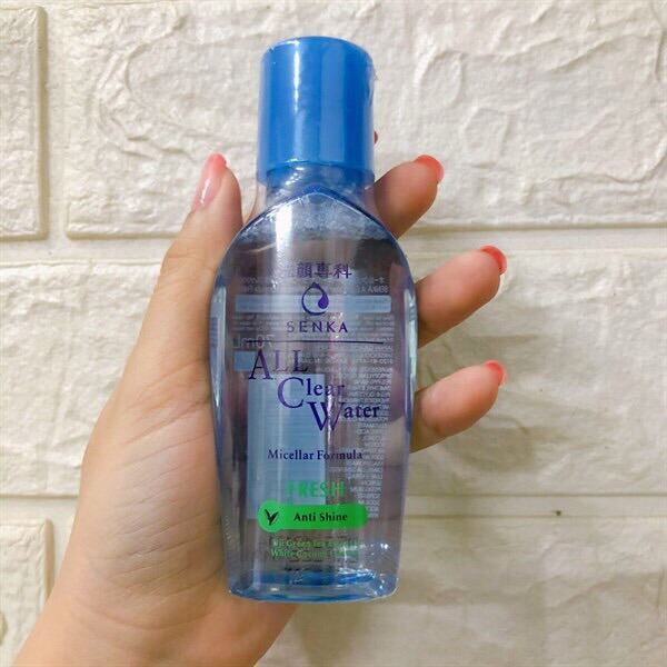 Tẩy Trang Senka All Clear Water Micellar Formula Fresh Anti Shine Dành Cho Da Dầu Mụn 70Ml