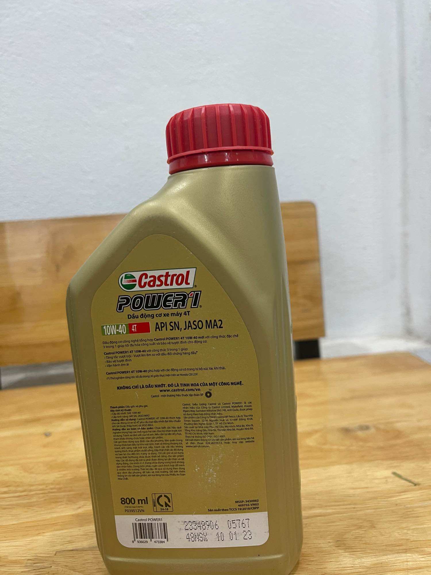 Dầu nhớt castrol xe số 10W40 800ml