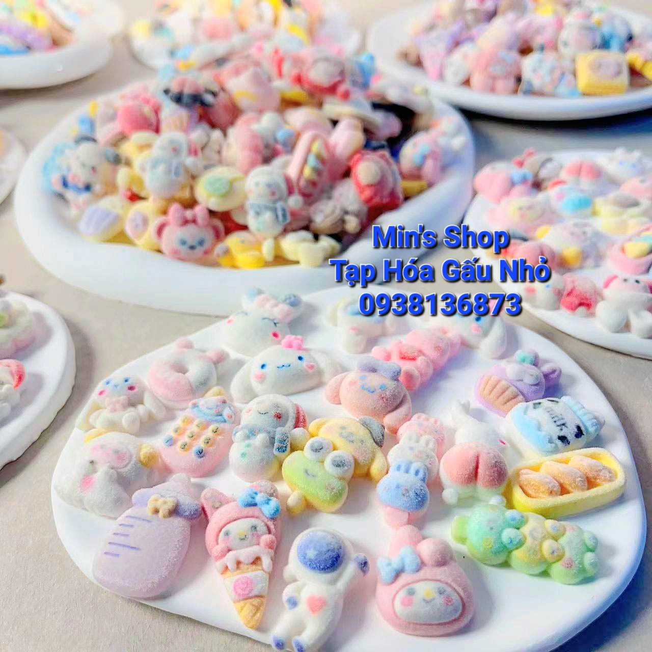 Set 100 charm nhung/charm lông siêu đẹp, độc, lạ