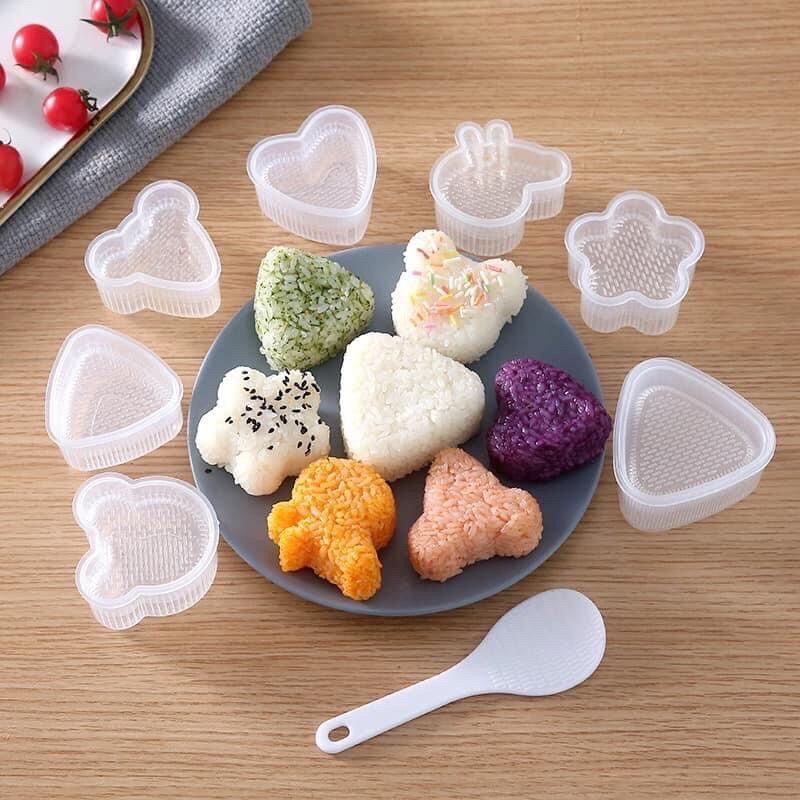 Bộ 7 Khuôn Ép Cơm Tạo Hình Làm Cơm Nắm BenTo Hình Thú Tam Giác Cho Bé Kiểu Nhật SALA KIDS