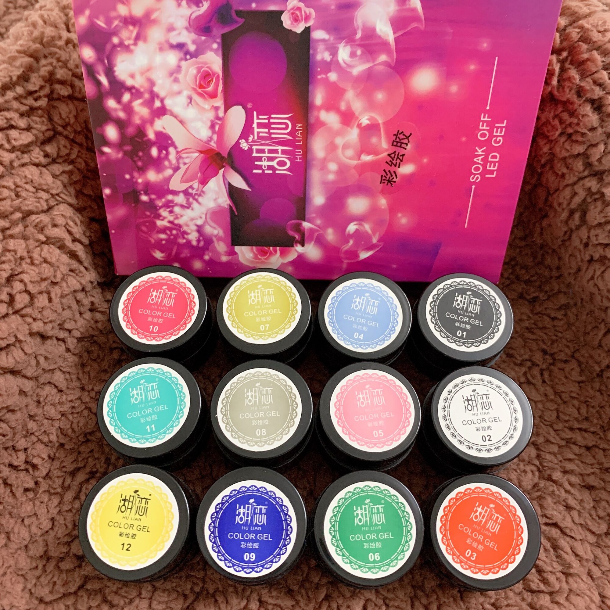 Gel vẽ hulian 12 màu
