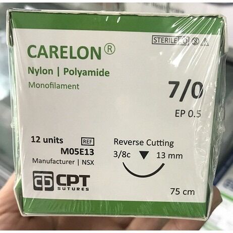 Chỉ phẫu thuật CPT Carelon 7/0 (hộp 12 sợi)