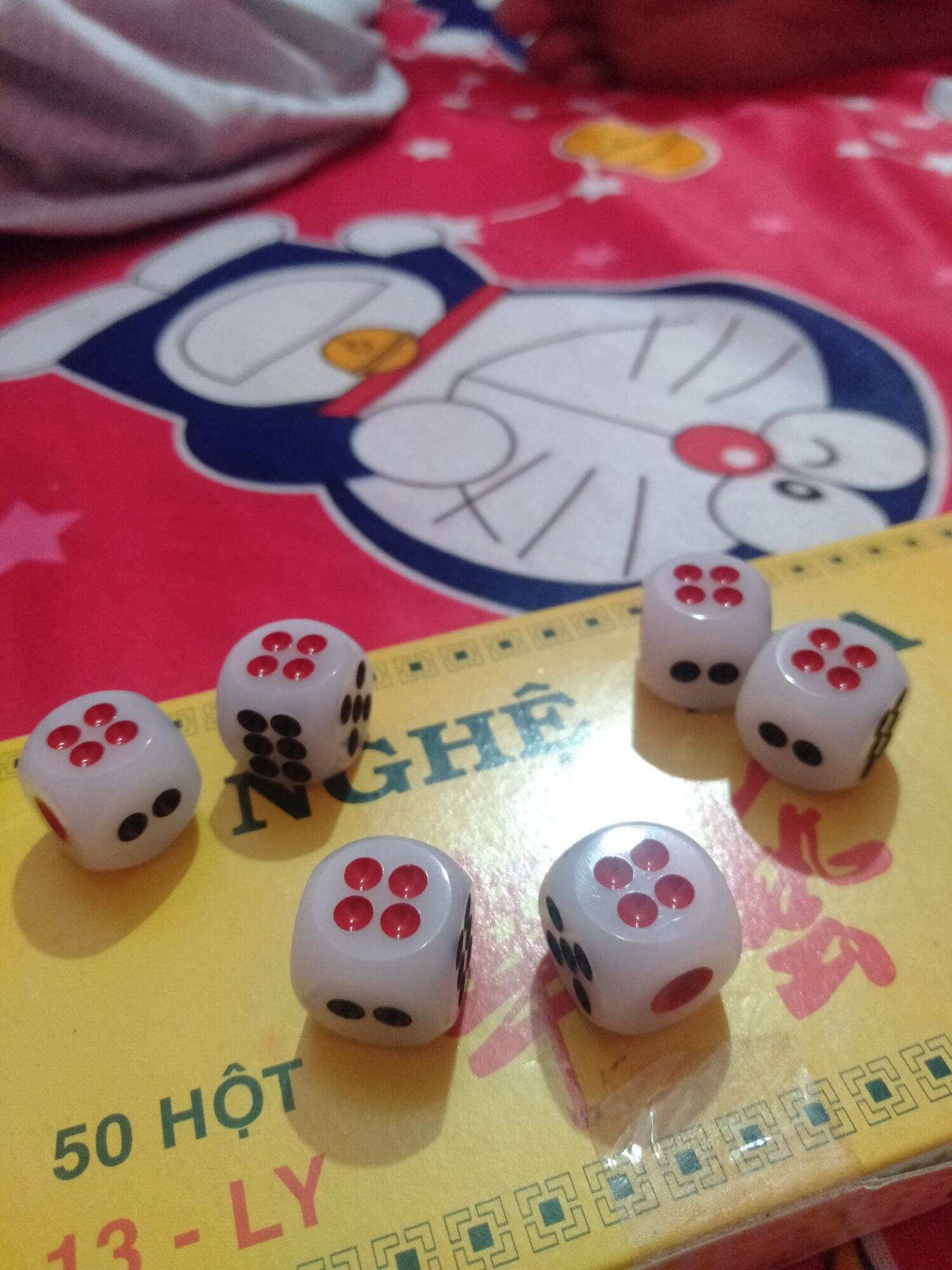 ComBo 6Viên Xí Ngầu 13 Ly Bo - Xí Ngầu Cao Cấp Nghệ Hoa Loại 1 - Hột Tài Xỉu