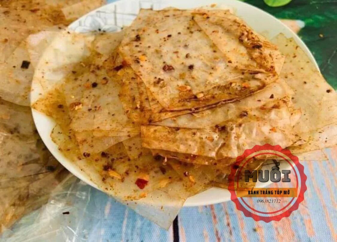 Bánh tráng xì ke muối tỏi