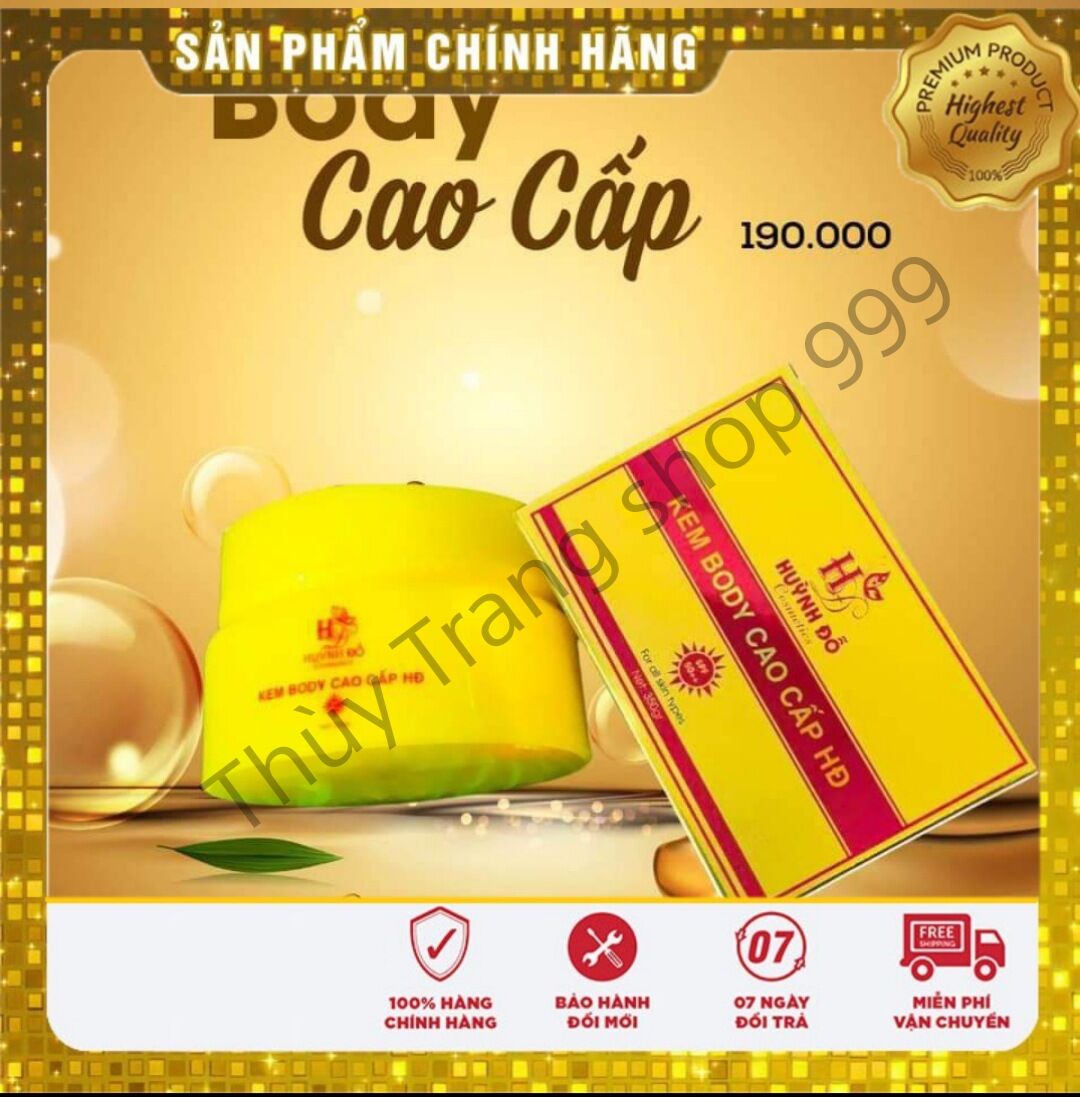 Kem body vip Huỳnh Đỗ, dưỡng trắng da, mờ thâm sạm, cấp ẩm da căng mướt