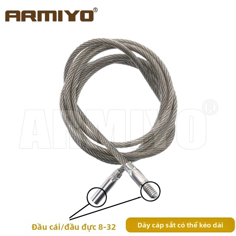 Bộ Dụng Cụ Vệ Sinh Ống Cứng Bằng Nylon Armiyo Bronze Với Que Bông, Dụng Cụ Kéo Ống Bằng Đồng Thau 4mm/5mm, Đầu Đồng Thau Cho Cỡ .17Cal ~ 12GA - 3