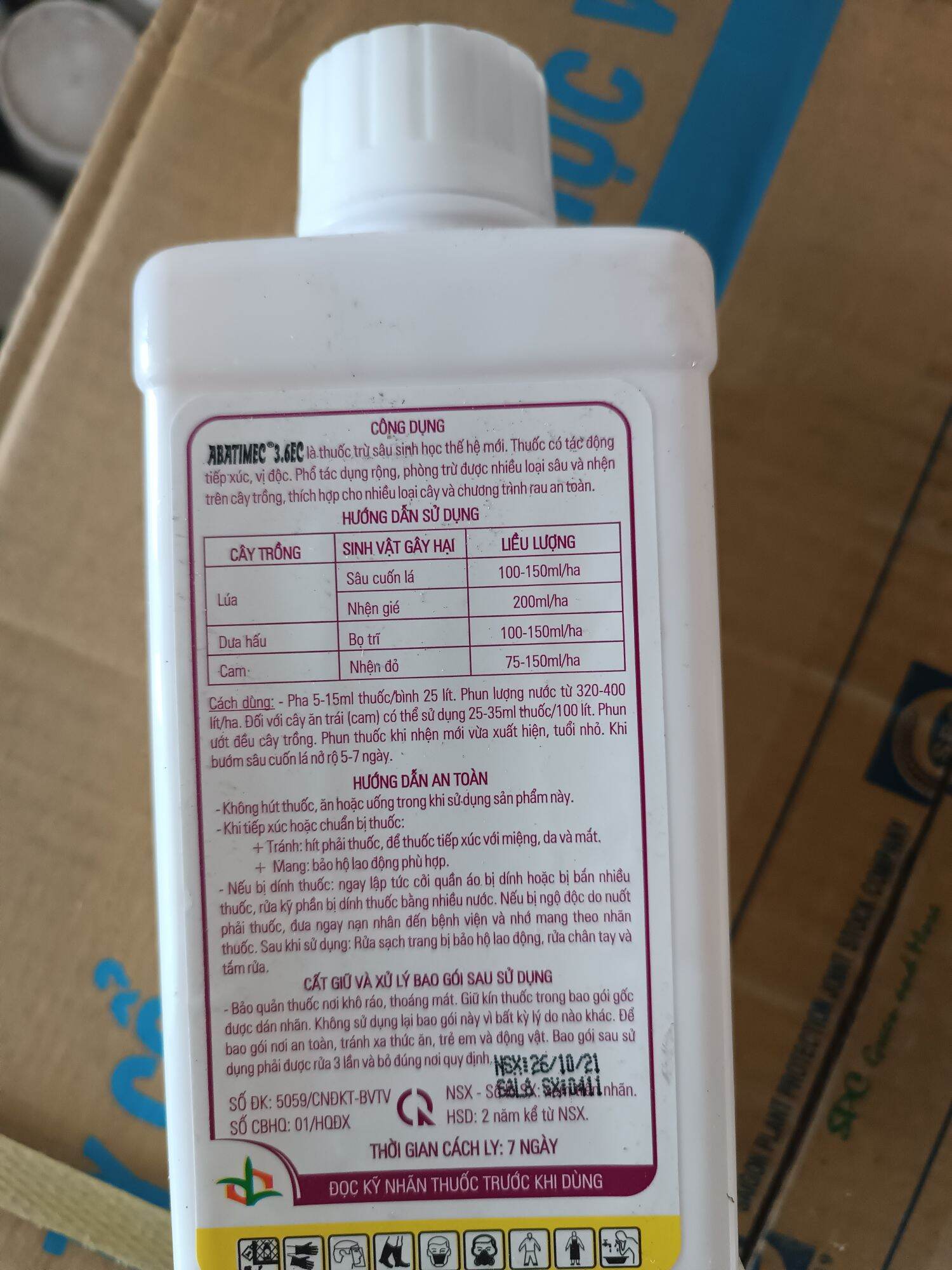 Thuốc trừ sâu ABTIMEC 3.6EC chai 500ml(sinh học)