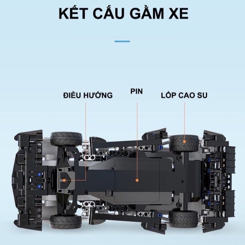 Đồ Chơi Xếp Hình Technic - CaDA C51054 ( Lắp Ráp Siêu Xe Thể Thao Pagani Zonda 1 : 16 Có Điều Khiển 457 Mảnh )