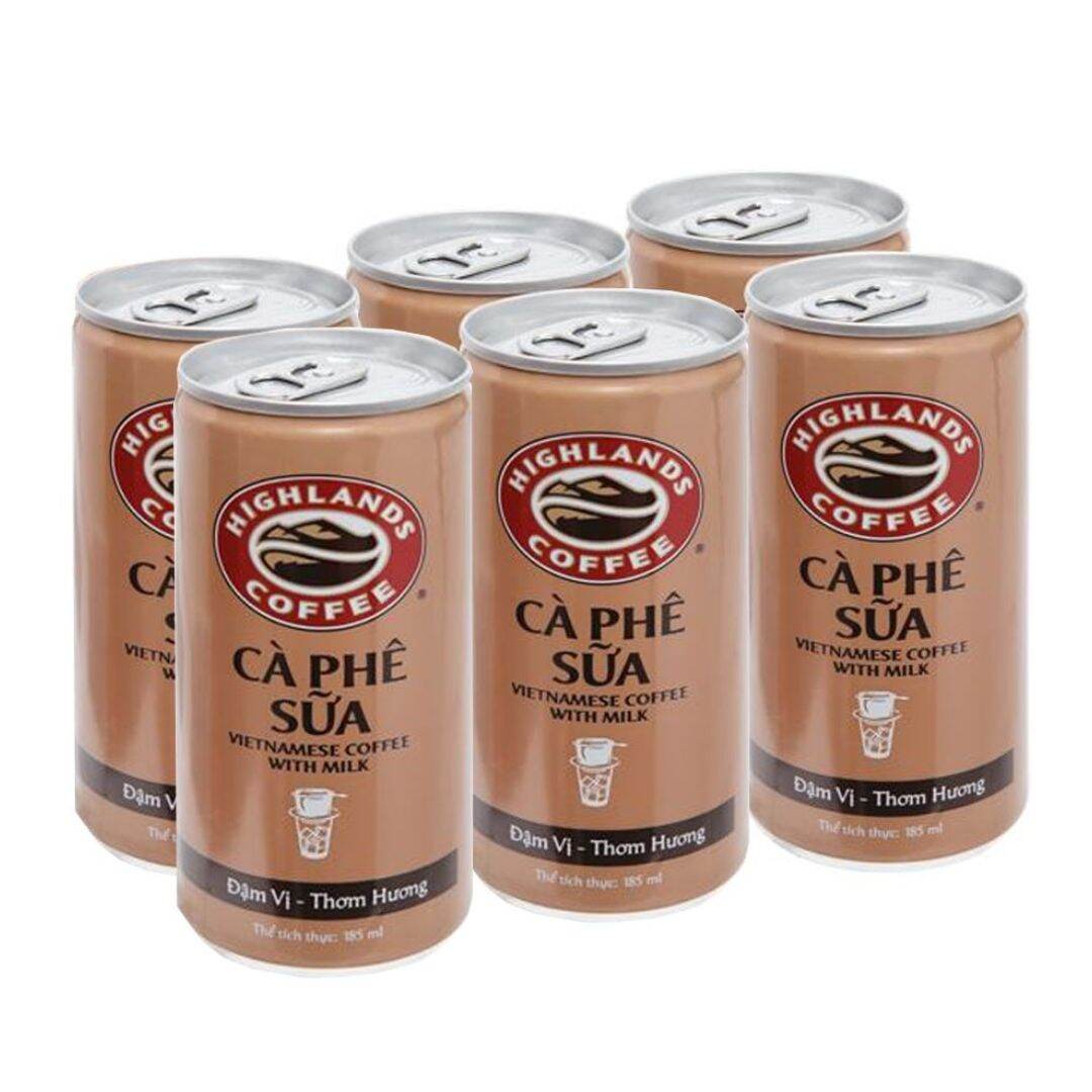 Thùng 24 lon Cà phê sữa Highlands Coffee 185ml / lon (24 lon x 185ml)