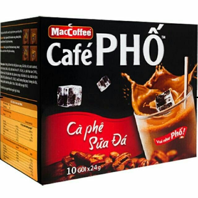 Combo 2 dây Cà phê Phố Sữa đá - Dây 10 gói x 24g