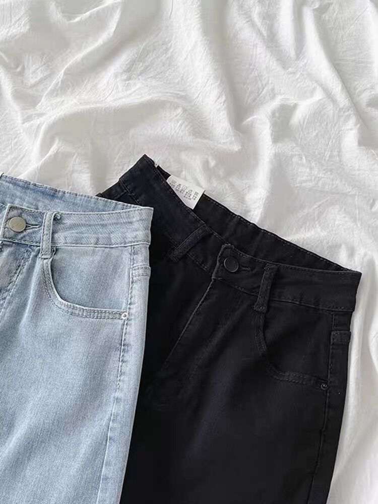 Quần jeans ngố V rách 1 Line
