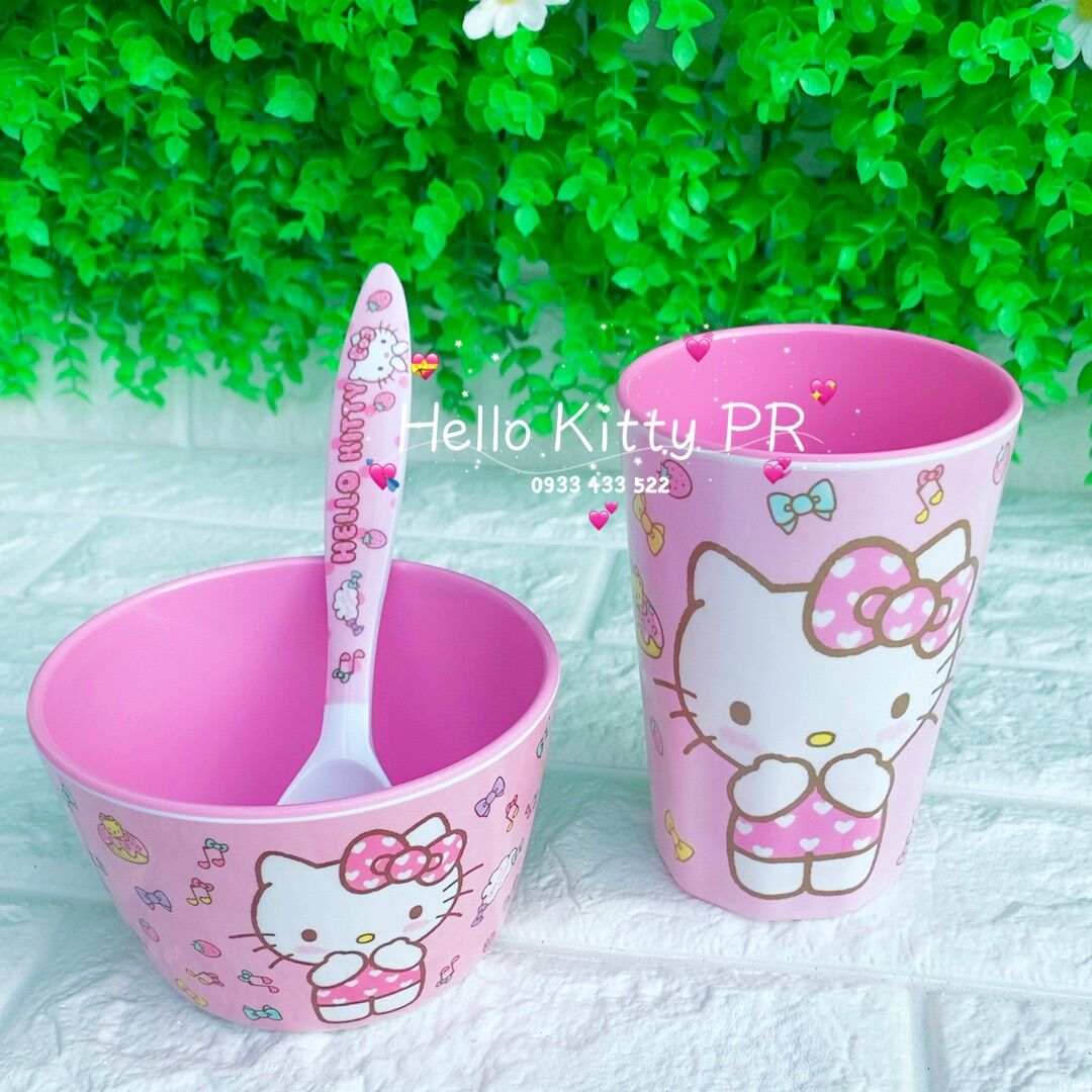 Set combo bàn ăn Hello Kitty