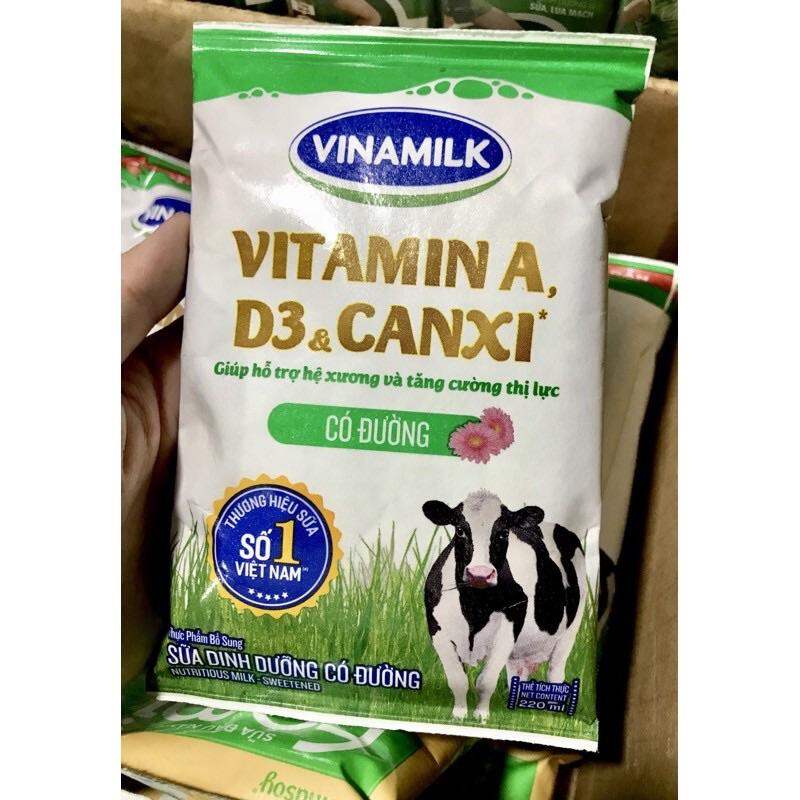 Sữa Bịch Vinamlik dinh dưỡng có đường 220ml