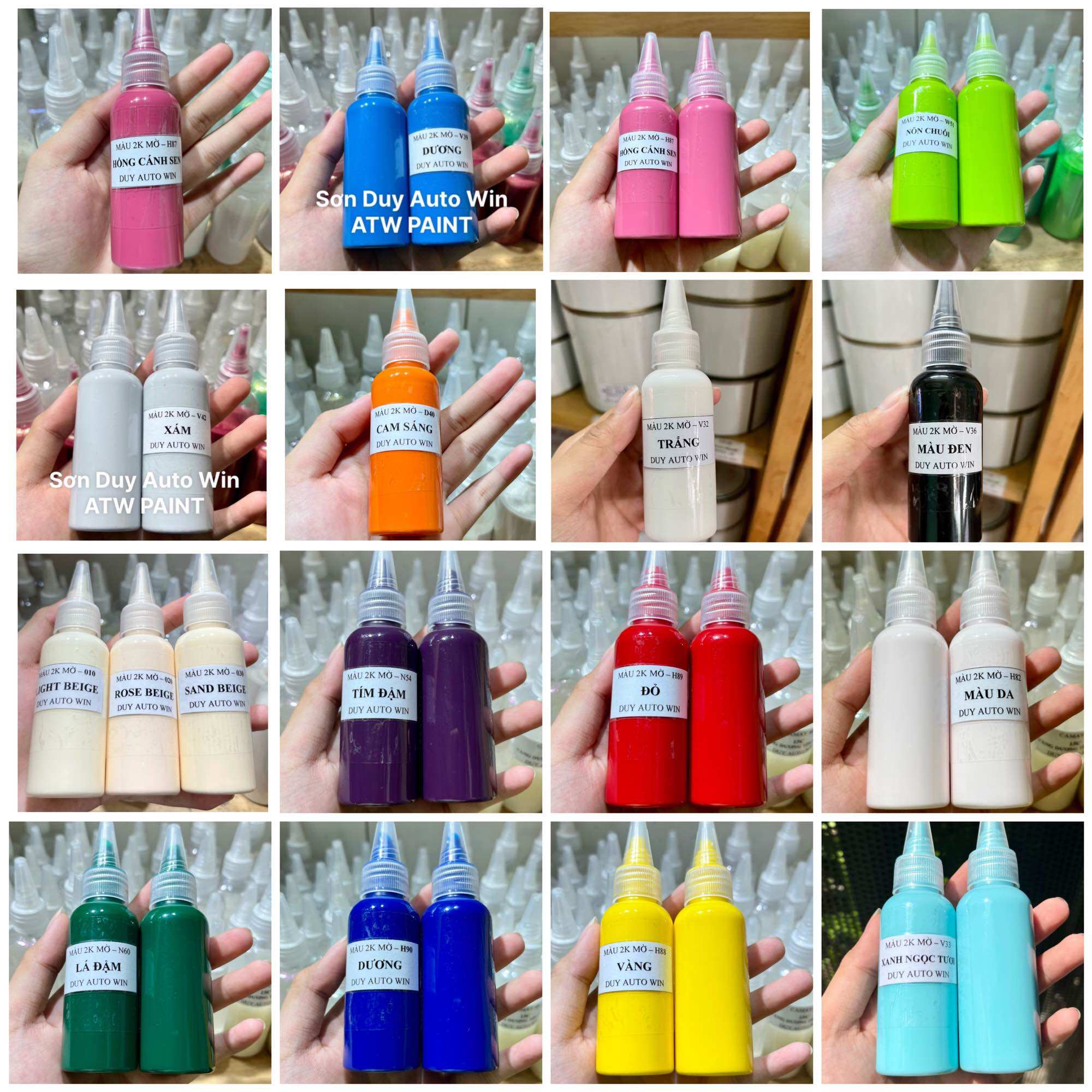 Sơn mô hình đóng chai 50g - sơn mờ 2k