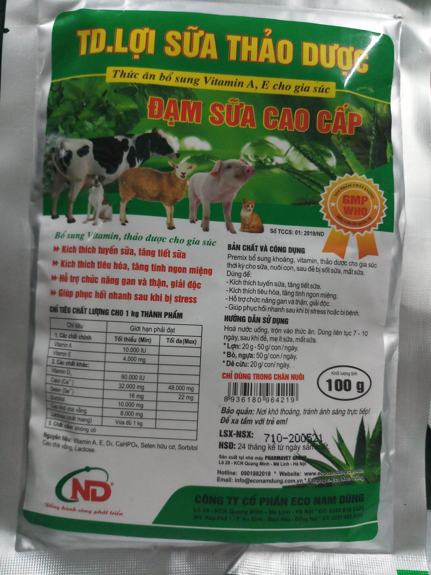 TD lợi sữa thảo dược 100 gram đạm sữa cao cấp