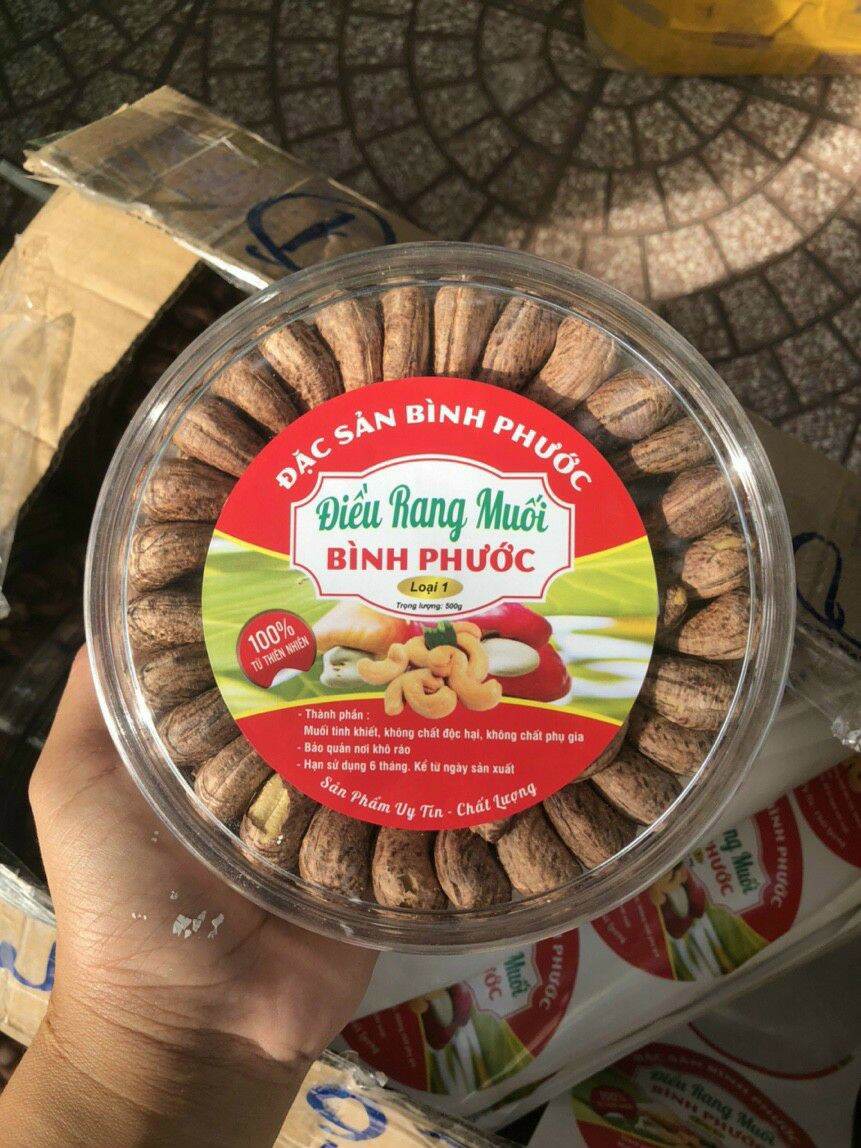 Hộp 500gr Hạt Điều Cồ Loại 1 xếp hoa thơm ngon đều hạt biếu tặng cực chất lượng