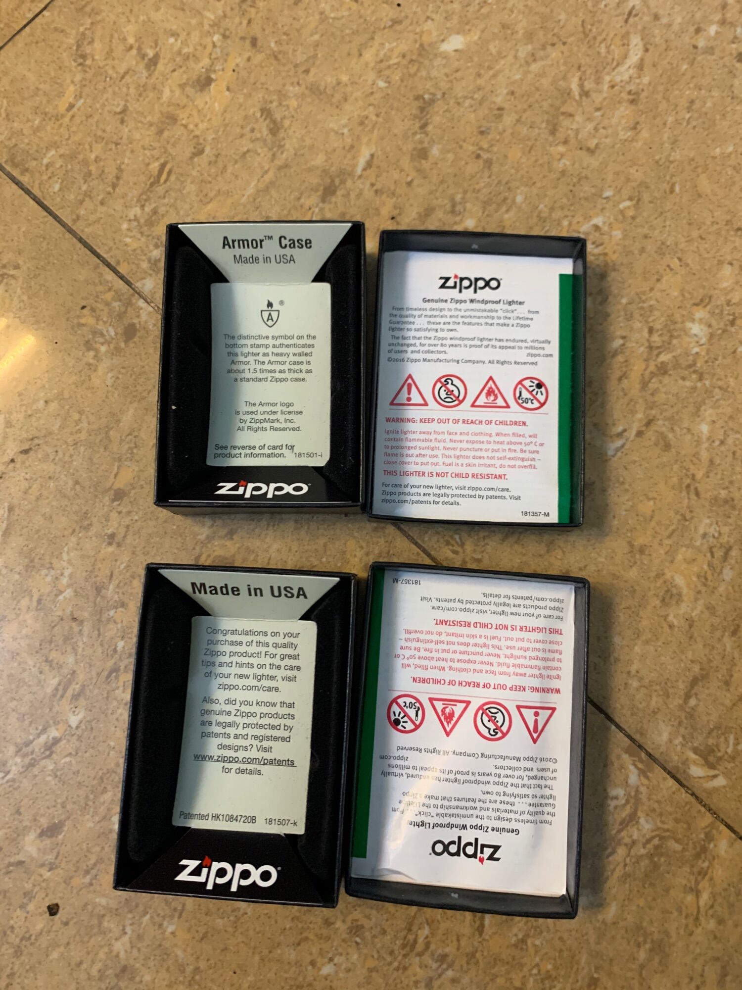 Hộp giấy bảo quản zippo