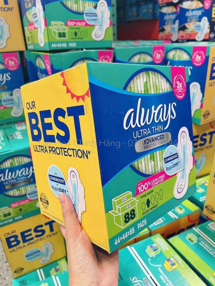 Băng vệ sinh Always Ultra Thin Mỹ ( có cả ngày và đêm )