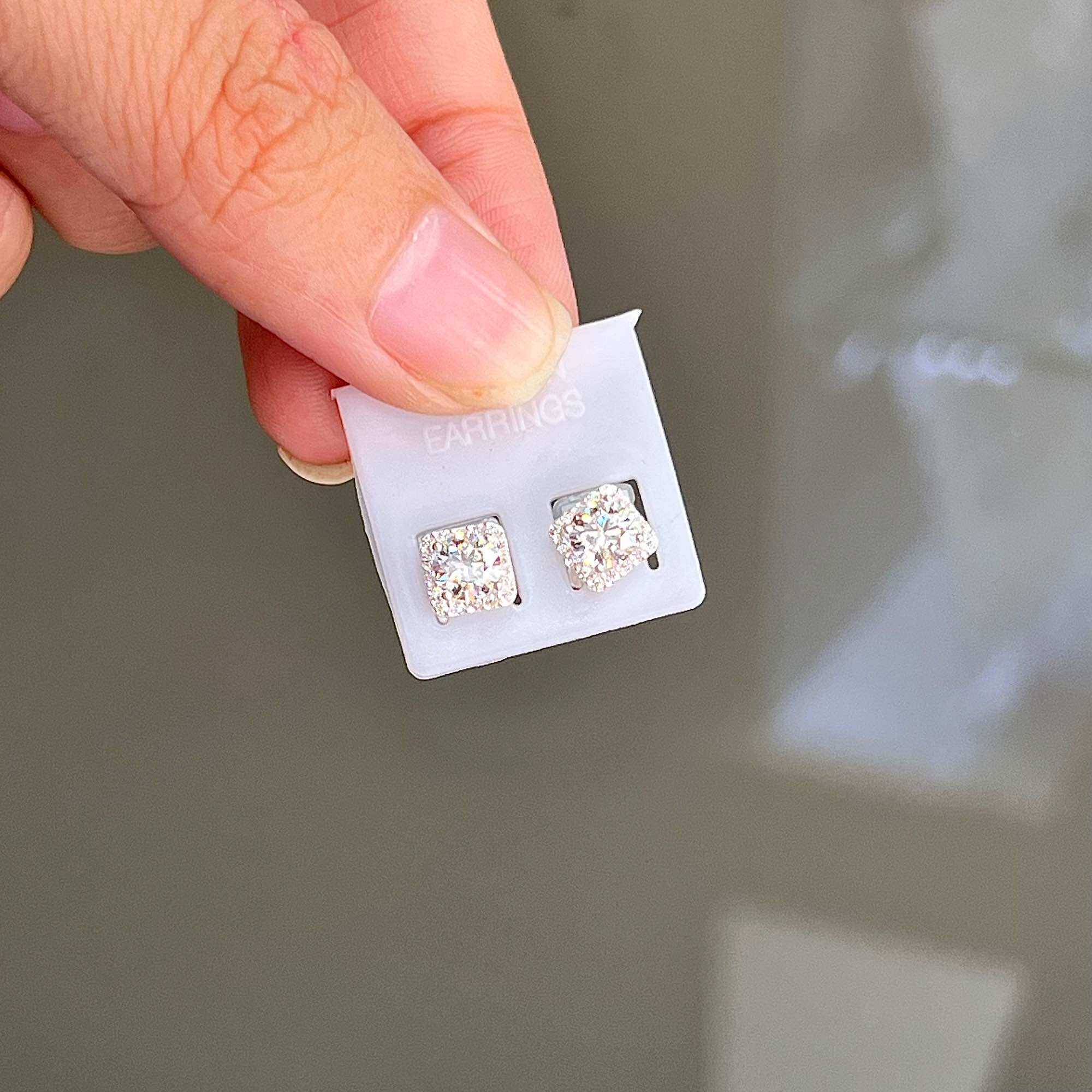 Bông tai Bạc 925 đính đá CZ Yuumigems
