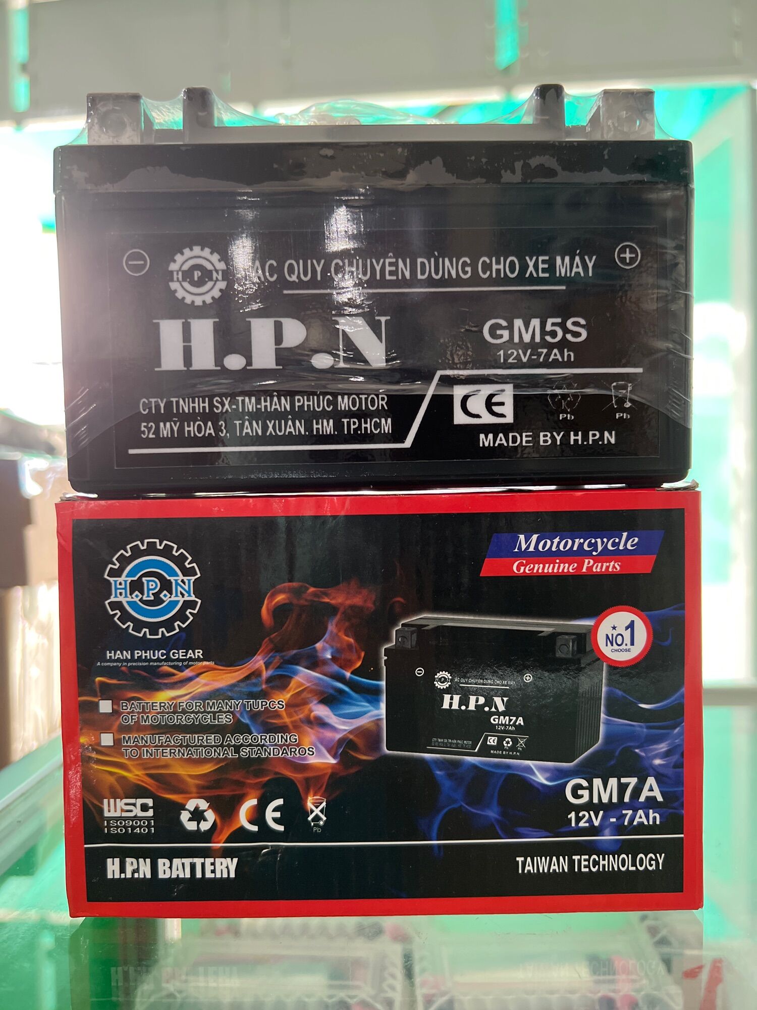 Bình ắc quy cho SYM attila (12V7A) hãng HPN