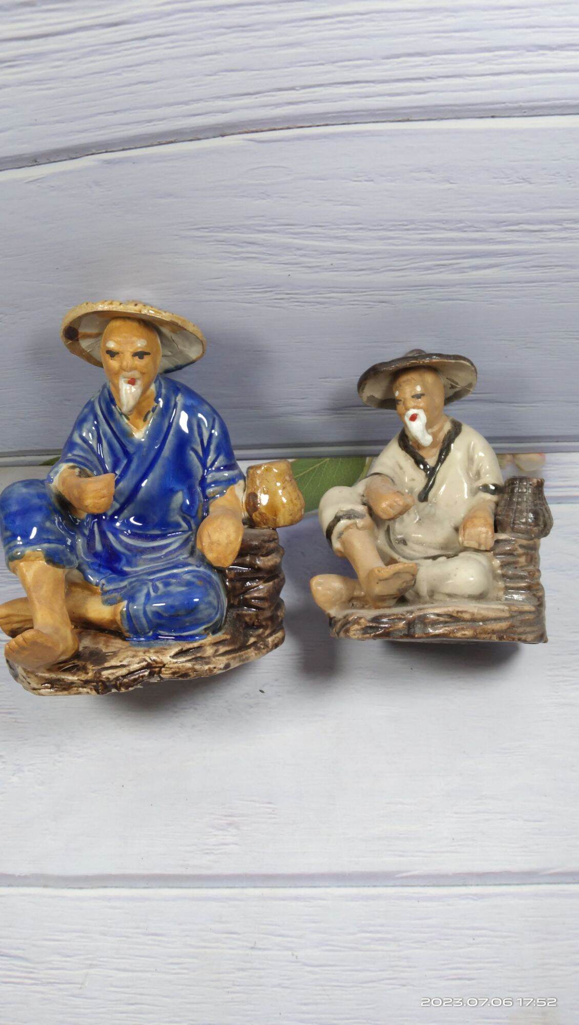 Ông câu cá cỡ to gốm sứ bát tràng
