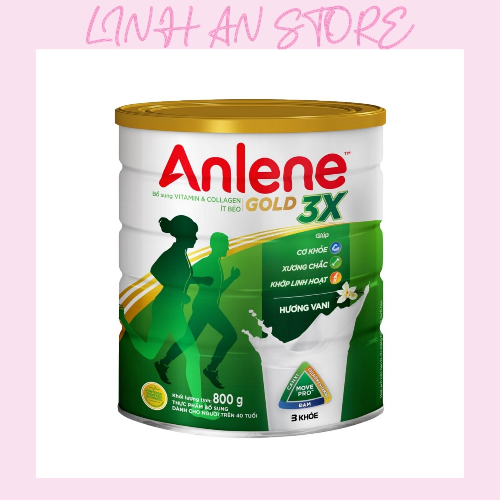 [800g] Sữa bột Anlene Gold Movepro Vani