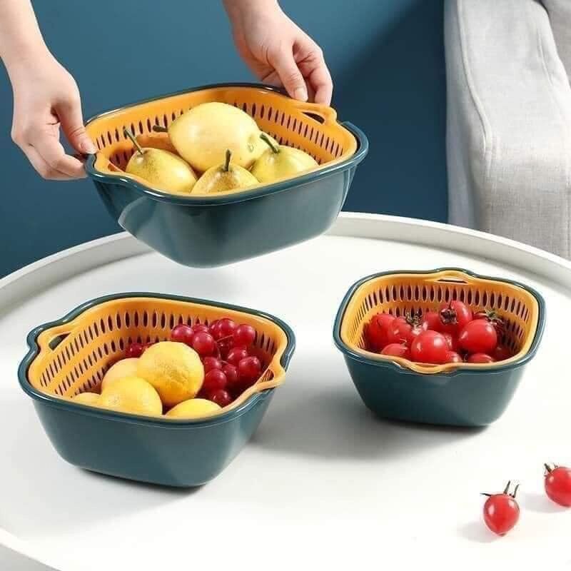 Set 3 tổ vàng kèm chậu xanh