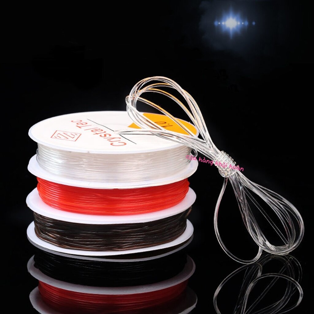 Dây cước co giãn xỏ vòng xâu vòng cước chun làm vòng tattoo choker, đan dây xỏ chuỗi