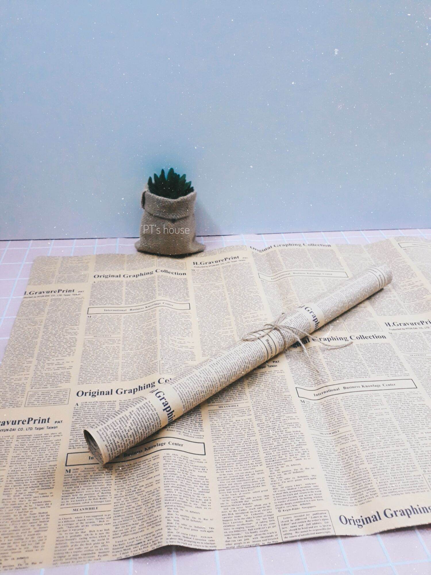 Set 4 giấy báo gói quà vintage