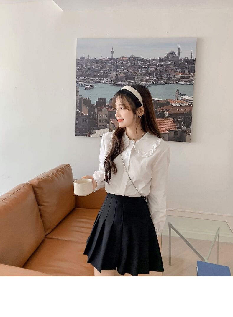 Áo sơ mi nữ cổ bèo vintages tiểu thư m112